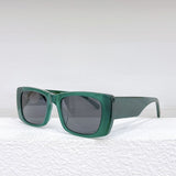 2023 Acetate Rectangle Black Square Sunglasses Man For Women Brand Designer New Irregular Sun Transparent Glasses Woman UV400