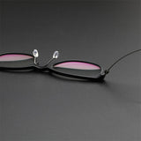 Round Denmark Linde 1818 Titanium No Screw Korea Glasses Frames Optical Ultra-light Business Rtro Optical Lenses Frames Man