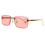 2023 Brand Designer Women Sunglasses Rimless Sun Glasses Square Eyeglasses Alloy Summer Eyewear UV400