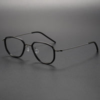 Eye Glasses For Men 5505A Round Denmark Titanium No Screw Korea Glasses Frames Optical Ultra-light Business Reading Ｇlasses
