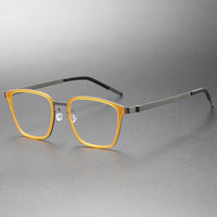 Eyeglasses Denmark Linde 9749 Titanium No Screw Korea Glasses Frames Optical Ultra-light Square Eyeglass Frames