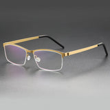 High quality 7046 Denmark Titanium No Screw Korea Glasses Frames Optical Ultra-light Business Square Glasses Frames