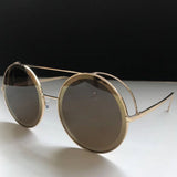 Round Sale Women Sunglasses For Brand Designer Gold Alloy Summer Female Party Trending Products Futuristic Large For Sun Glasses