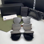 S-sunglasses Ready Stock Men Sunglasses UV400 Korean Sun Glasses For Jackie Black Square Acetate Flatba Frame With 99.9% UV Protected Black Zeiss Lenses Shades For Men Fashion Men's Eyewear Male