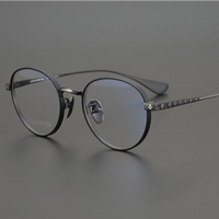 High Quality Round Glasses Frame Titanium Alloy Female Myopia Glasses Frame Men Frame Retro US Designer Brand