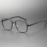 High Quality Denmark Linde 9744 Titanium No Screw Glasses Frames Optical Ultra-light Business Suqre Glasses Light Luxury Men