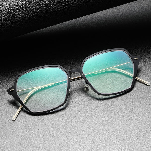 Spectacles For Men Denmark Linde 6621 Titanium No Screw Korea Suqare Glasses Frames Optical Ultra-light Business Frame
