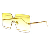 Brand Sunglasses Rimless Sun Glasses High Quality Summer Driving Women  Design Glasses Female Eyewear Oculos De Sol