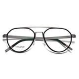 Luxury Glasses Men Denmark Linde 9745 Titanium No Screw Korea Glasses Frames Optical Ultra-light Business Optical Lenses