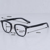Japanese Handmade Designer Brand Eyeglasses Frames YELLOW Tortoise Men Acetate Myopia glasses Women Retro Square Eyewear