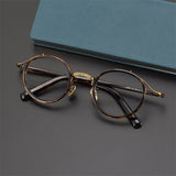 LSMP3 Round eyeglass frame Men Women Frame Glasses  myopia  prescription oval eyeglass frame for men and women's art