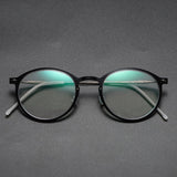Reading Glasses Denmark Linde 6541 Titanium No Screw Glasses Frames Optical Ultra-light Business Round Prescription Diopter