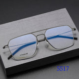 Fashion 5517 High Quality Denmark Titanium No Screw Men Glasses Frames Optical Ultra-light Business Suqare Computer Reading