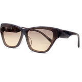 Retro Sunglasses Female Sexy Retro Metal Big Frame Cat's Eye Sunglasses Luxury Designer Gradient  Color Glasses Female