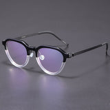 Round Glasses Light Luxury Men 1046 Denmark Titanium No Screw Korea Glasses Frames Optical Ultra-light Business Mens Glasses