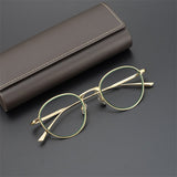 JZ8059 Titanium Alloy Retro Large Frame  Men Women Frame Glasses For Men and Women  myopia  prescription Round eyeglass frame