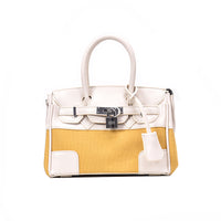 L-package big:26-20-14cm small:21-15-11cm Designer Handbag Top Handle Padlock Women's Leather Bag