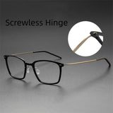 Men's Eyeglasses Frame 6536 Denmark Titanium No Screw Glasses Frames Optical Ultra-light Business Square Prescription Diopter