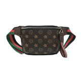 L-package Women's Canvas Designer PU Waist Purse Belt Bag Fashion Personality Messenger Chest Bag