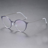 Men's Glasses Frame 6548 Denmark Titanium No Screw Korea Glasses Frames Optical Ultra-light Business Round Frame Glasses