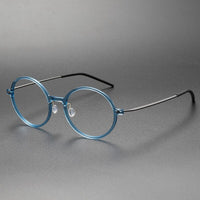 Fashion Denmark Titanium No Screw Korea Glasses 6523 Frames Optical Ultra-light Business Round Prescription Diopter Eyeglasses