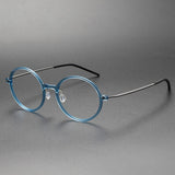 Fashion Denmark Titanium No Screw Korea Glasses 6523 Frames Optical Ultra-light Business Round Prescription Diopter Eyeglasses