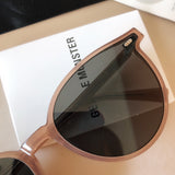 S-sunglasses 2021 Gentle New Round Frame Sunglasses For Slo With White Round Case Women Retro Glasses Female Cat Eye Women Sunglasses Female Retro Glasses