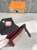 A-accessories NO.M62948 8.5-12.0-1.5cm Louis Vuitton Women's Short Purse Leather Medium Wallet Bifold Card Coin Holder Small Purses Buckle Zipper