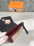 A-accessories NO.M62948 8.5-12.0-1.5cm Louis Vuitton Women's Short Purse Leather Medium Wallet Bifold Card Coin Holder Small Purses Buckle Zipper