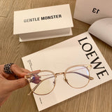 S-sunglasses 2021 Gentle Anti Radiation Glasses For Alio With White Round Case Retro Round Glasses Frame Anti Blue Light Eyeglasses Round Oversized Antiradition Replaceable Lens in Full Metal Frame Computer Eyewear for Women and Men