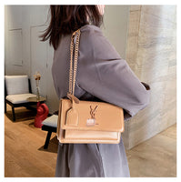 L-package 22-14-10cm Women Purse Clutch Small Crossbody Shoulder Bag with Chain Strap