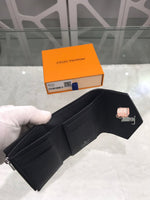 A-accessories NO.M62948 8.5-12.0-1.5cm Louis Vuitton Women's Short Purse Leather Medium Wallet Bifold Card Coin Holder Small Purses Buckle Zipper