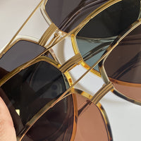 S-sunglasses gucci Pilot Metal Classic Sunglasses For GG0904S Frame Sunglasses Men Metal Driving Luxury Shades UV400 Pilot Sunglasses Polarized Sun glasses Men And Women Mirror  Lens Anti-glare Driving Eyewear