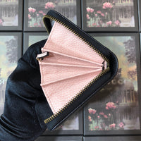 A-accessories GUCCI NO.524291 19-10-2.5cm Women’s Long PU Leather Wallet with Credit Card Holders Money Organizer Zipper Purse Wristlet Handbag