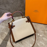 M-Handbag Hermès 28-23cm Womens Soft Leather Purses and Handbags Crossbody Bags Multifunctional Shoulder Bag Satchels for Women