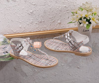 S-shoe Women's sandals Flat Thong Sandals Beach Bohemia Shoes Ankle Buckle for Women