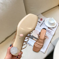 S-shoe R.E.J.I.N.A P.Y.O Polished Crisscrossed High Heel Sandal Open Toe Ankle-Strap Dress Platform Sandal
