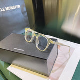 S-sunglasses G monster Unisex Reading Glasses For Lutto Round Reading Ultralight Resin Clear HD Lens Presbyopic Hyperopia Eyeglasses Transparent Retro Computer Anti-Blue lens Eyewear