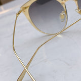 S-sunglasses Dior Women's Oval Cat Eye Sunglasses For CD0230S Lady Metal Shades Luxury Sunglasses Female Driving Glasses Fashion Women Mirror Eyewear Frame Metal Temple UV400