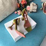 S-shoe A.M.I.N.A M.U.A.D.D.I Women's Strappy Chunky Block Sandals Ankle Strap Open Toe High Heel for Dress Wedding Party Evening Office Shoes Sandals