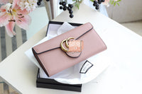 A-accessories GUCCI  NO.400586 19-6-3cm Women Wallet Leather Bifold Long Ladies Card Holder Organizer Ladies Clutch