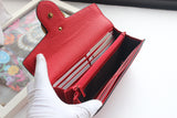 A-accessories GUCCI  NO.400586 19-6-3cm Women Wallet Leather Bifold Long Ladies Card Holder Organizer Ladies Clutch