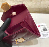 A-accessories NO.81223 11-9cm Women's Short Leather Card Holder Purse Zipper Buckle Elegant Clutch Wallet