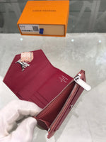 A-accessories NO.M62948 8.5-12.0-1.5cm Louis Vuitton Women's Short Purse Leather Medium Wallet Bifold Card Coin Holder Small Purses Buckle Zipper