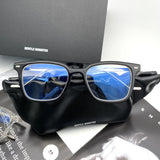 S-sunglasses 2021 Monster Square Computer Glass For Mosey With White Round Case Anti Radiation Gaming Replaceable Eyeglass for Prescription Lens Optical Frame Blue lens Eyewear Eyeglass Peculiar Glasses for Men Women Eyewear