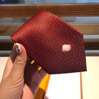A-accessories Louis Vuitton Men's Cotton Solid Stripe Skinny Tie Slim Necktie For Wedding Party