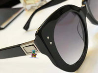 S-sunglasses Women Retro Metal Frame Mirrored Sunglasses Oversized Cat Eye Glasses eyewear for Fendi 0265