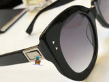 S-sunglasses Women Retro Metal Frame Mirrored Sunglasses Oversized Cat Eye Glasses eyewear for Fendi 0265