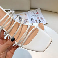 S-shoe R.E.J.I.N.A P.Y.O Polished Crisscrossed High Heel Sandal Open Toe Ankle-Strap Dress Platform Sandal