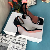 S-shoe A.M.I.N.A M.U.A.D.D.I Women's Strappy Chunky Block Sandals Ankle Strap Open Toe High Heel for Dress Wedding Party Evening Office Shoes Sandals